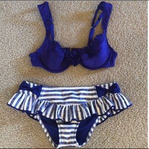 Betsey Johnson Sailor Cake Pop Bikini Never Worn